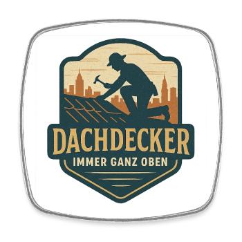 Dachdecker Vintage Abzeichen - Viereckiger Kühlschrankmagnet - Weiß - Vorne