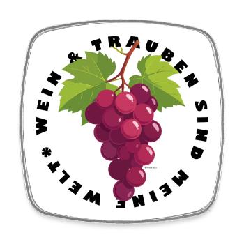 Bunches of grapes - Square fridge magnet - white - Front