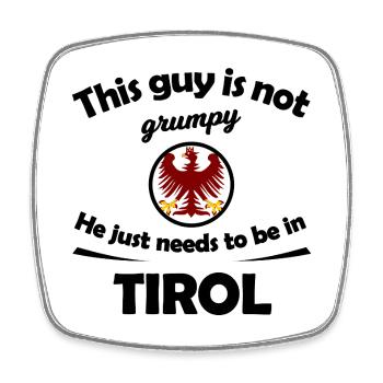 Red Eagle Tyrol - Square fridge magnet - white - Front