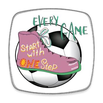 football shoe - Square fridge magnet - white - Front