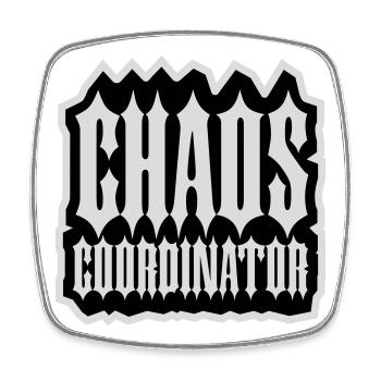 Chaos Coordinator Lustig Titel Eltern Lehrer Logo - Viereckiger Kühlschrankmagnet - Weiß - Vorne