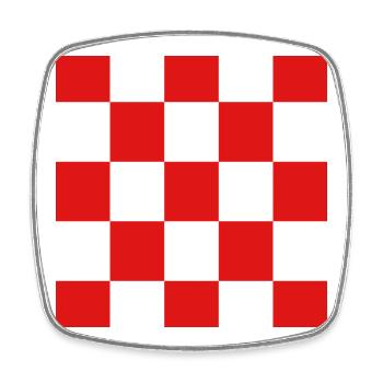 Show off your colors - Croatia - Square fridge magnet - white - Front