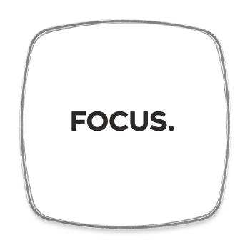 Focus Minimalist Black - Square fridge magnet - white - Front