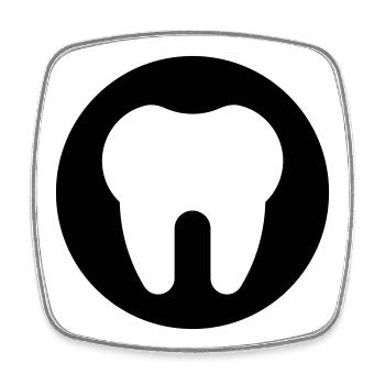 Zahn, Zahnarzt, Dentist - Viereckiger Kühlschrankmagnet - Weiß - Vorne