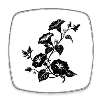 Vigne Morning Glory - Magnet carré - blanc - Devant