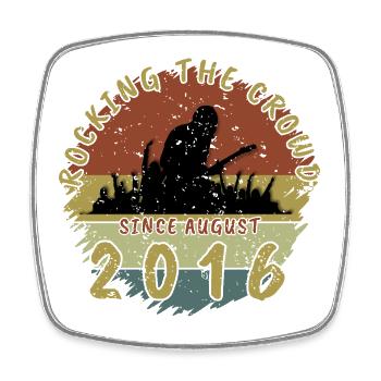 10. Geburtstag Rocking the crowd GIT 08/2016 - Viereckiger Kühlschrankmagnet - Weiß - Vorne