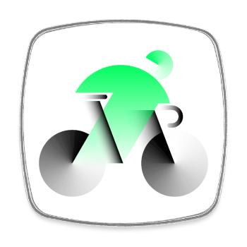 Futuristic Cyclist - Viereckiger Kühlschrankmagnet - Weiß - Vorne