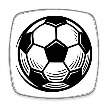 Football Ball Football Club Public Viewing - Square fridge magnet - white - Front