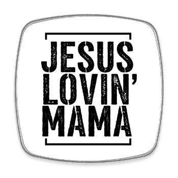Mère aimante Jésus Maman amoureuse Jésus Fête des Mères - Magnet carré - blanc - Devant