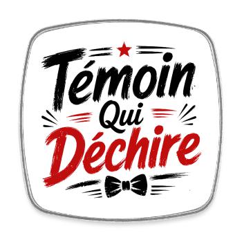 Témoin Qui Déchire - Magnet carré - blanc - Devant