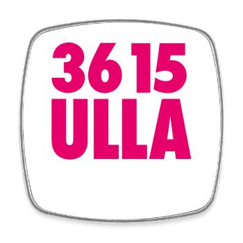 3615 ULLA No Drama No Blabla Humour Année 80 - Magnet carré - blanc - Devant