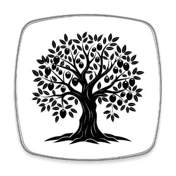 Olive Tree - Square fridge magnet - white - Front