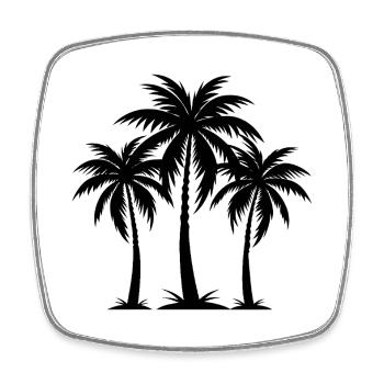 Palm Tree - Square fridge magnet - white - Front