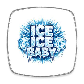 Icy T-Shirt Retro Saying Design - Square fridge magnet - white - Front