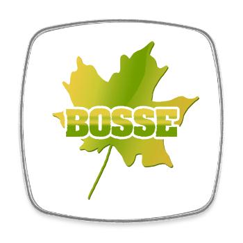 Bosse - Viereckiger Kühlschrankmagnet - Weiß - Vorne