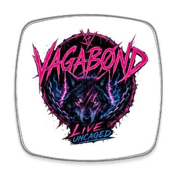 Loup - Magnet carré - blanc - Devant