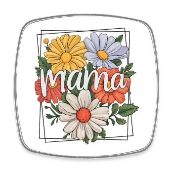 Maman - Magnet carré - blanc - Devant