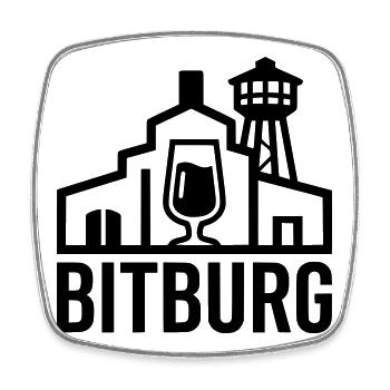 Bitburg - Viereckiger Kühlschrankmagnet - Weiß - Vorne