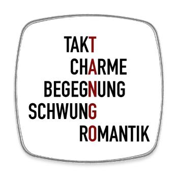 Tango - Viereckiger Kühlschrankmagnet - Weiß - Vorne