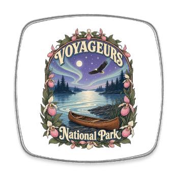 Voyageurs National Park USA Minnesota Hiking - Square fridge magnet - white - Front