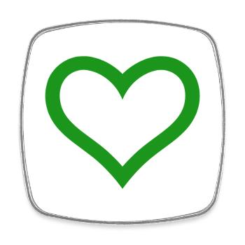 Heart - Square fridge magnet - white - Front