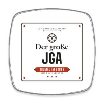 JGA – Junggesellenabschied Legende - Viereckiger Kühlschrankmagnet - Weiß - Vorne