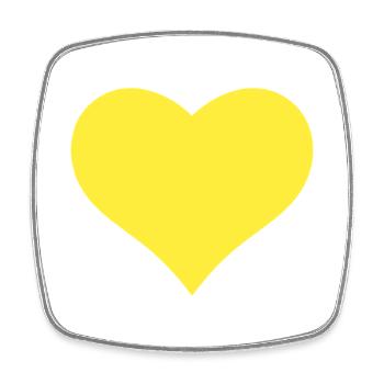 Heart - Square fridge magnet - white - Front