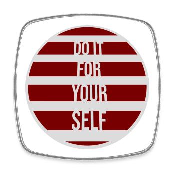 Do It For Yourself Inspirierend Selbstliebe Zitat - Viereckiger Kühlschrankmagnet - Weiß - Vorne