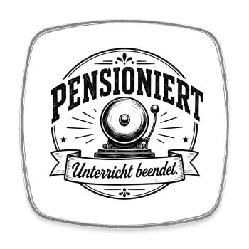 Pensioniert Unterricht beendet Lehrer Ruhestand Sc - Viereckiger Kühlschrankmagnet - Weiß - Vorne