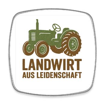 Landwirt aus Leidenschaft - Viereckiger Kühlschrankmagnet - Weiß - Vorne