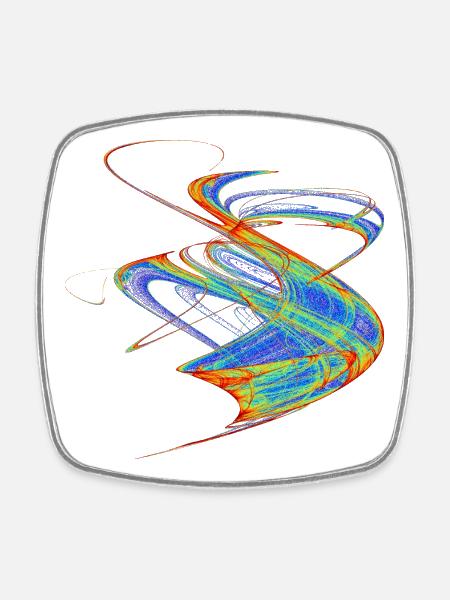 Color Wind - Square fridge magnet - white