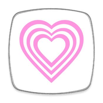 Heart - Square fridge magnet - white - Front