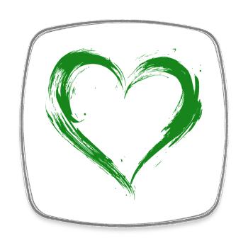 Heart - Square fridge magnet - white - Front