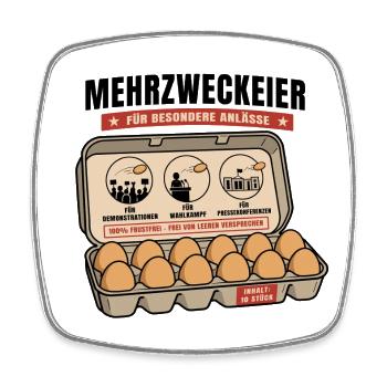 Mehrzweckeier - Für besondere Anlässe - Viereckiger Kühlschrankmagnet - Weiß - Vorne