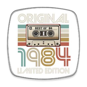 Original 1984 Cassette Limited - Square fridge magnet - white - Front