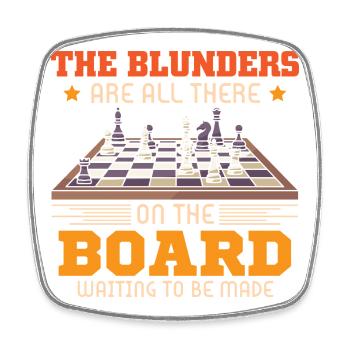 Échiquier des joueurs d’échecs - Magnet carré - blanc - Devant