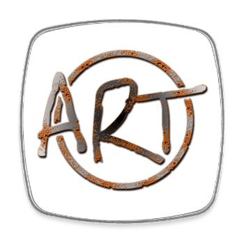 Type : Logo cercle, emblème - Magnet carré - blanc - Devant