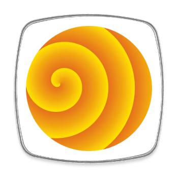Spirale de l’Heure d’Or - Magnet carré - blanc - Devant