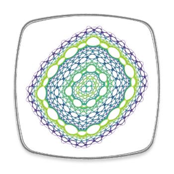 Emerald Weave - née du chaos - Magnet carré - blanc - Devant