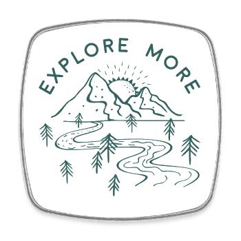 explore-more-green-design - Magnet carré - blanc - Devant