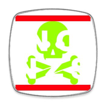 NO NZS, NEVER AGAIN, ANTI-FASCISM, NO AFD GREEN - Square fridge magnet - white - Front