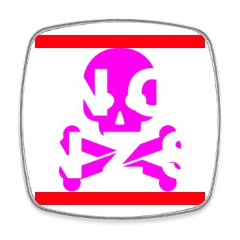 NO NZS, NEVER AGAIN, ANTI-FASCISM, NO AFD PINK - Square fridge magnet - white - Front