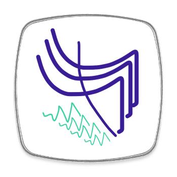 Abstract harmony - Square fridge magnet - white - Front