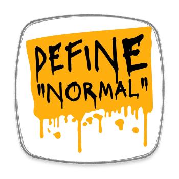 Define Normal Lustig Sarkastisch Definition Grafik - Viereckiger Kühlschrankmagnet - Weiß - Vorne
