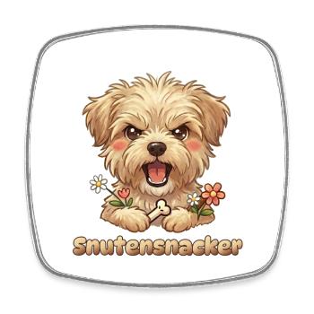 Édition Plattdüütsch : Snutensnacker - Magnet carré - blanc - Devant