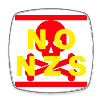 NO NZS NEVER AGAIN ANTIFASCISM NO AFD YELLOW RED - Square fridge magnet - white - Front