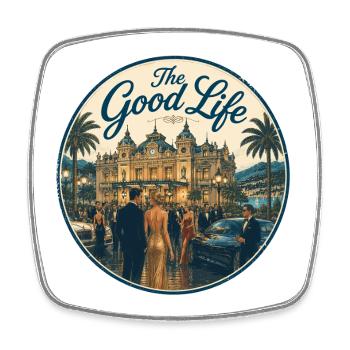 Good Life Gala Vintage Circle - Square fridge magnet - white - Front