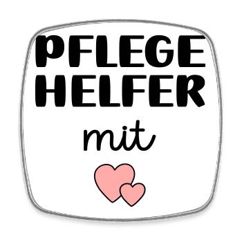 Pflegehelfer - Viereckiger Kühlschrankmagnet - Weiß - Vorne