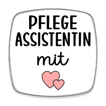 Pflegeassistentin Pflegefachassistenz - Viereckiger Kühlschrankmagnet - Weiß - Vorne
