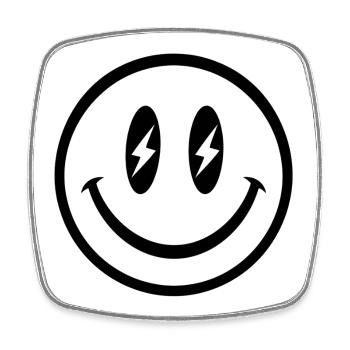 Lächelndes SmileyGesicht - Square fridge magnet - white - Front